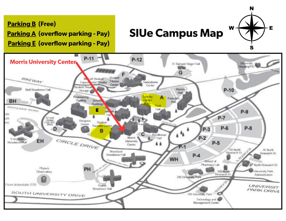 Campus parking map