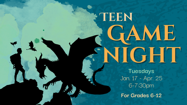 Teen Game Night Spring 23 slide